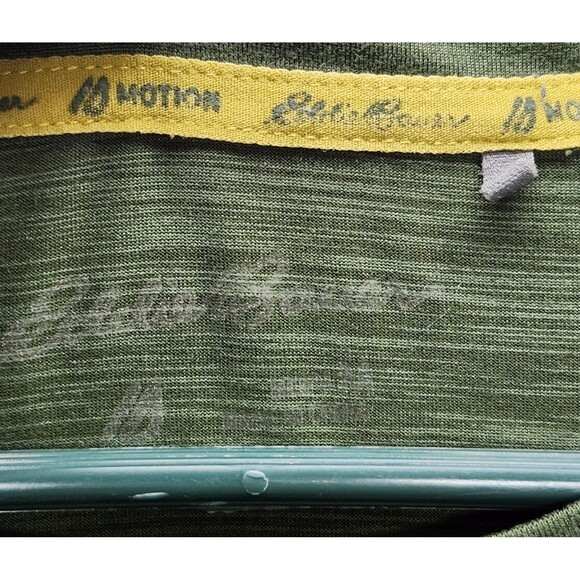 Eddie Bauer Shirt Mens Large Green Freedry Motion Outdoor Active Pocket Tee - Picture 4 of 13